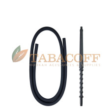 Шланг Soft-Touch силіконовий та мундштук Karma Металевий матовий